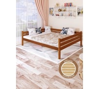 Тахта двуспальная Solarius из массива сосны, с реечным основанием, 140x180 см, габариты 150x190 см, цвет ольхи tahta140-180olha