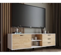 Тумба под телевизор Арника Парус-9, белый/дуб крафт золотой 00-00142955