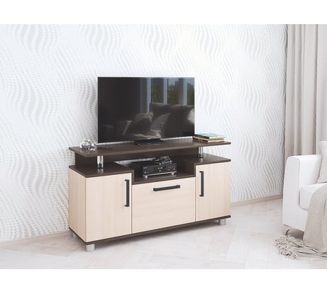 Тумба под телевизор Арника 003 С, венге/дуб молочный 00-00022857