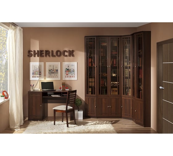 Библиотека Арника Sherlock. Комплект 1, орех Н000263 1