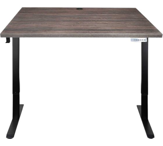 Компьютерный стол с регулируемой высотой UPSTOL STAND LITE: рама черная и столешница ЛДСП темно-коричневая 125x75 U222B-Milano125 1