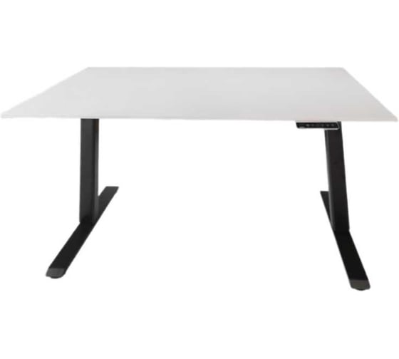 Компьютерный стол с регулируемой высотой UPSTOL STAND LITE: рама черная и столешница ЛДСП белая 130x60 U222B-W130 1