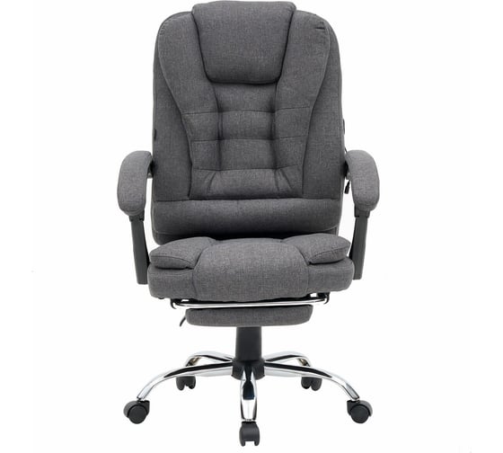 Кресло офисное Chill MS-005, с функцией вибромассажа, подножка, ткань, серое, Cromex 532959