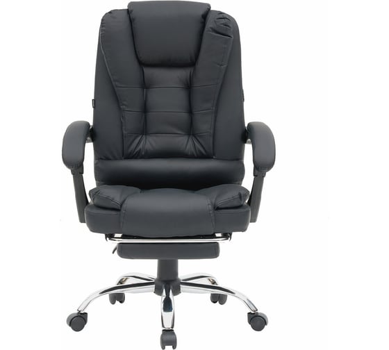 Кресло офисное Chill MS-005, с функцией вибромассажа, подножка, кожзам, черное, Cromex 532958
