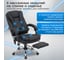 Кресло офисное Lounge MS-007, подножка, 6 массажных модулей, кожзам, черное, Cromex 532960 4