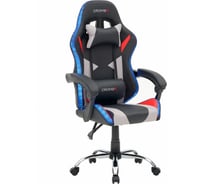 Кресло компьютерное Quantum GM-155 RGB, подсветка, 2 подушки, кожзам, черн/сер/красн, Cromex 532955