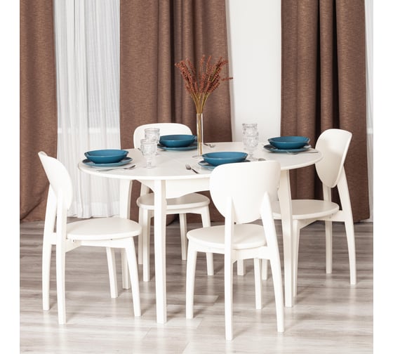 Стул DIAMANTE жесткое сидение бук, 42x42x85 см, ivory white Tetchair 24684