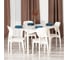 Стул DIAMANTE жесткое сидение бук, 42x42x85 см, ivory white Tetchair 24684 2