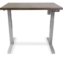 Стол с регулируемой высотой StolStoya МОТОР подстолье серое и столешница МДФ шпон дуб мореный 160x80 SE211ISDM16080