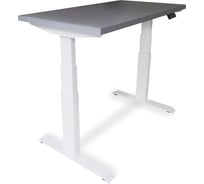 Стол двухмоторный с регулируемой высотой StolStoya ТИТАН PRO подстолье белое и столешница МДФ Серая 120x65 SE232WS12065