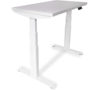 Стол двухмоторный с регулируемой высотой StolStoya ТИТАН PRO подстолье белое и столешница МДФ Белая 120x65 SE232WW12065