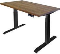 Стол двухмоторный с регулируемой высотой StolStoya ТИТАН подстолье черное и столешница МДФ шпон дуб мореный 160x80 SE221IBDM16080