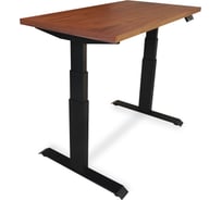 Стол двухмоторный с регулируемой высотой StolStoya ТИТАН PRO подстолье черное и столешница МДФ шпон Американский орех 120x65 SE232ВAO12065