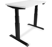 Стол двухмоторный с регулируемой высотой StolStoya ТИТАН PRO подстолье черное и столешница МДФ Белая 140x70 SE232ВW14070