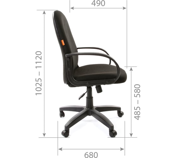 Компьютерное кресло CHAIRMAN 279M JP 15-2 черный 00-01174851