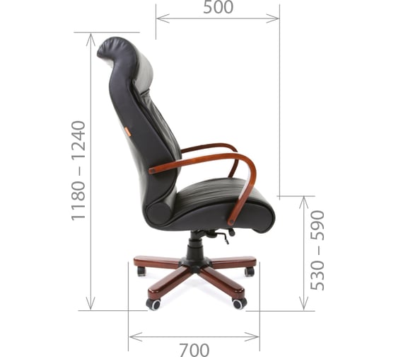 Компьютерное кресло CHAIRMAN 420 WD черная кожа 00-07009701