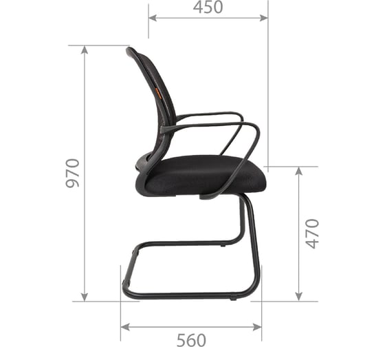 Конференц-кресло CHAIRMAN 698 V TW-01 черный 00-07065246