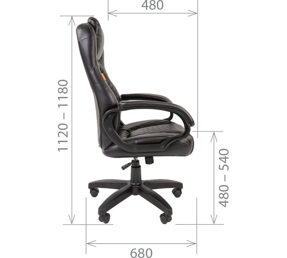 Компьютерное кресло CHAIRMAN 432 экопремиум черное N 00-07028641