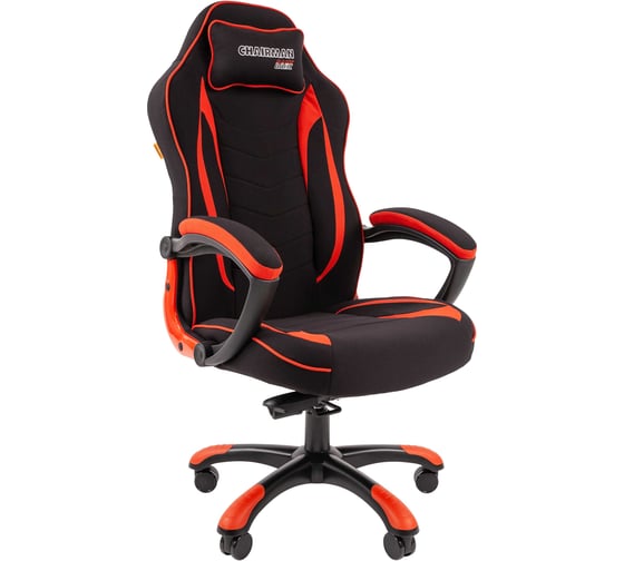 Игровое кресло CHAIRMAN game 28 ткань черный/красный 00-07059196