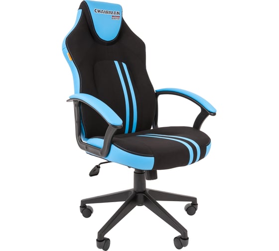 Игровое кресло CHAIRMAN game 26 черный/голубой 00-07053959 1