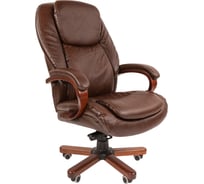 Компьютерное кресло CHAIRMAN 408 кожа+PU коричн. 00-07030083