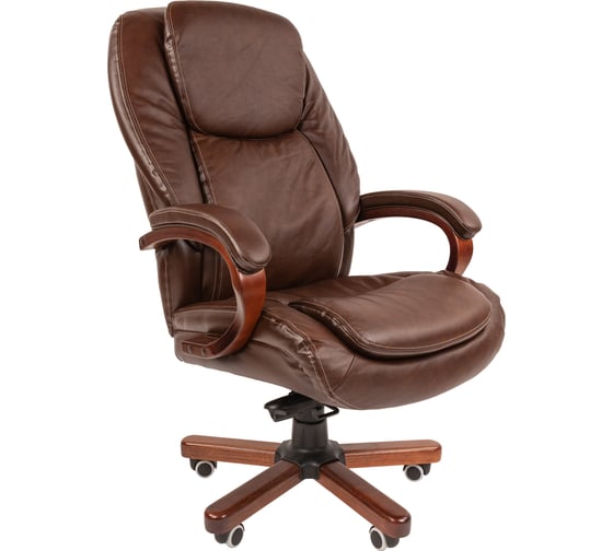 Компьютерное кресло CHAIRMAN 408 кожа+PU коричн. 00-07030083 1