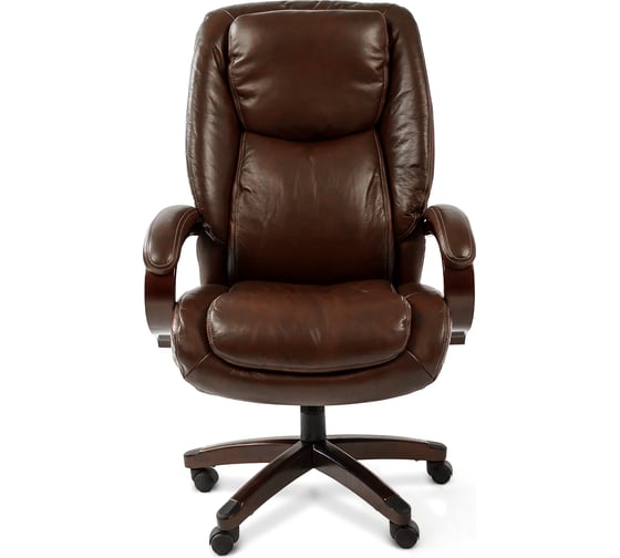 Компьютерное кресло CHAIRMAN 408 кожа+PU коричн. 00-07030083