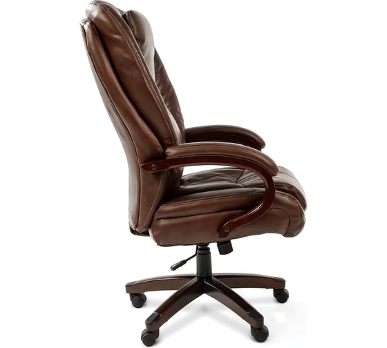 Компьютерное кресло CHAIRMAN 408 кожа+PU коричн. 00-07030083