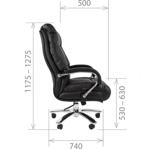 Компьютерное кресло CHAIRMAN 405 кожа черное 00-07029407