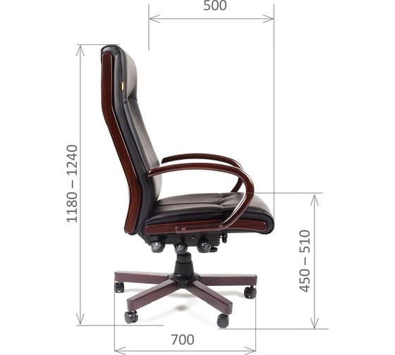 Компьютерное кресло CHAIRMAN 411 черное экопремиум N 00-07023221