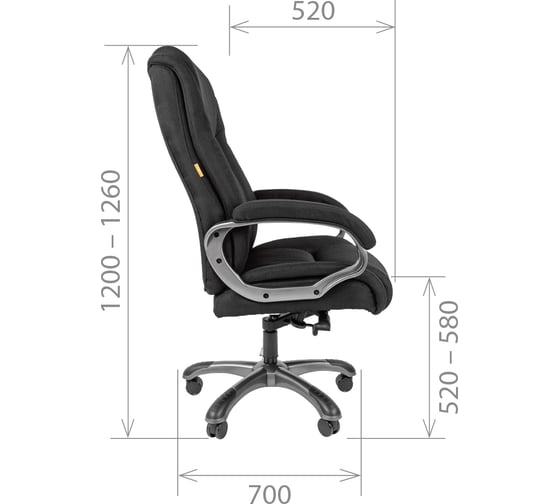 Компьютерное кресло CHAIRMAN 410 ткань SX черная 00-07025870