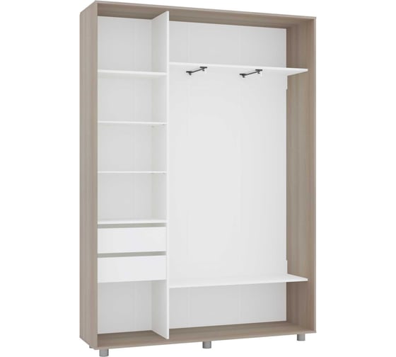 Шкаф-купе МК Мама PRIME, 140х45х230 Шимо светлый 102096