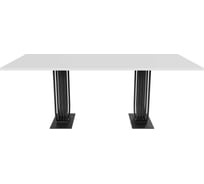 Обеденный прямоугольный кухонный стол GENGLASS ARFEO Duo, 200х100 GGT-28-2-3-200100 GGT-28-2-3-200-100