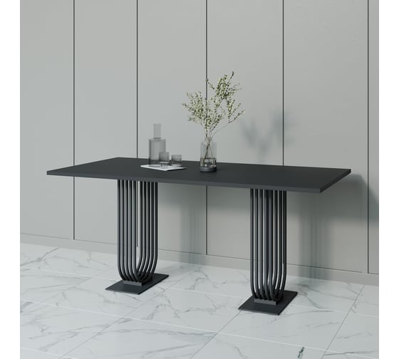 Обеденный прямоугольный кухонный стол GENGLASS ARFEO Duo 180х90 GGT-28-2-2-18090