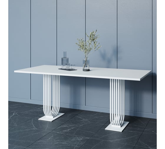 Обеденный прямоугольный кухонный стол GENGLASS ARFEO Duo 200х90 GGT-28-3-3-20090
