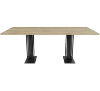 Обеденный прямоугольный кухонный стол GENGLASS ARFEO Duo, 200х100 GGT-28-2-1-200-100