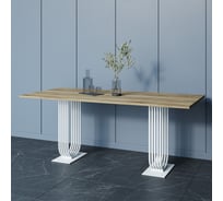 Стол обеденный прямоугольный кухонный ARFEO Duo, 200х90 GENGLASS GGT-28-3-1-20090