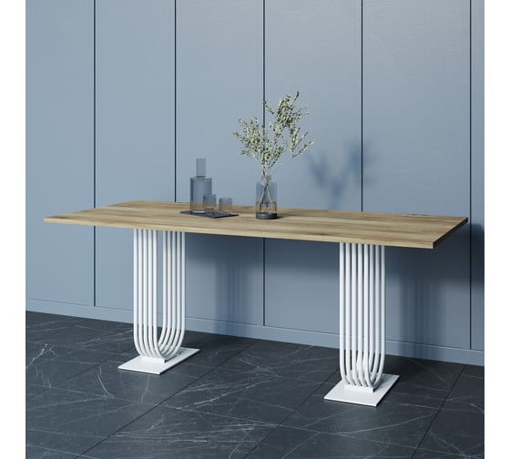Стол обеденный прямоугольный кухонный ARFEO Duo, 200х90 GENGLASS GGT-28-3-1-20090