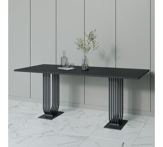 Обеденный прямоугольный кухонный стол GENGLASS ARFEO Duo 200х90 GGT-28-2-2-20090 1