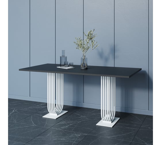 Обеденный прямоугольный кухонный стол GENGLASS ARFEO Duo 200х90 GGT-28-3-2-20090 1