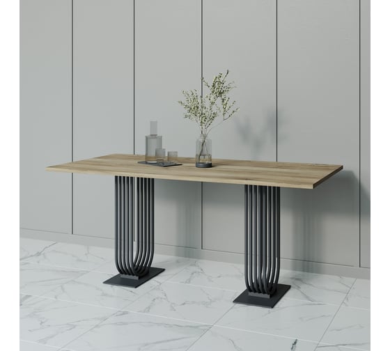 Обеденный прямоугольный кухонный стол GENGLASS ARFEO Duo 180х90 GGT-28-2-1-18090