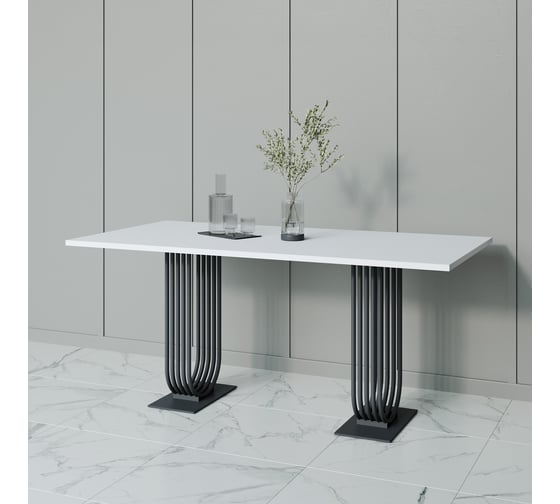 Обеденный прямоугольный кухонный стол GENGLASS ARFEO Duo 180х90 GGT-28-2-3-18090