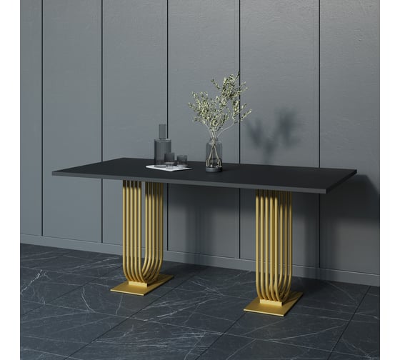 Обеденный прямоугольный кухонный стол GENGLASS ARFEO Duo 180х90 GGT-28-1-2-18090