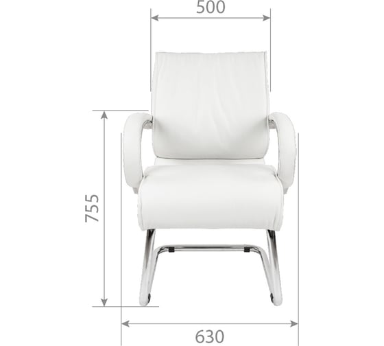 Компьютерное кресло CHAIRMAN 445 кожа белая N 00-07068531