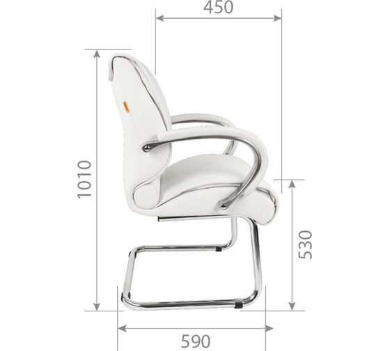 Компьютерное кресло CHAIRMAN 445 кожа белая N 00-07068531