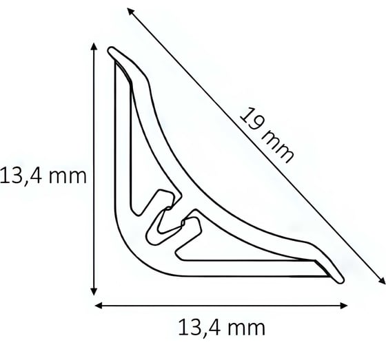 Плинтус KORNER LB 15(97) Паладина светлая 3,0 м 97 15-97
