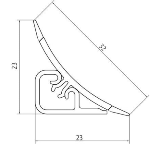 Плинтус KORNER LB 231(100) Браун стоун 3,0 м 100 231-100