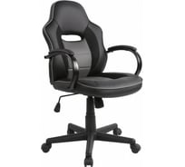 Игровое кресло Easy Chair 659 TPU серое/черное, искусственная кожа, пластик 890222