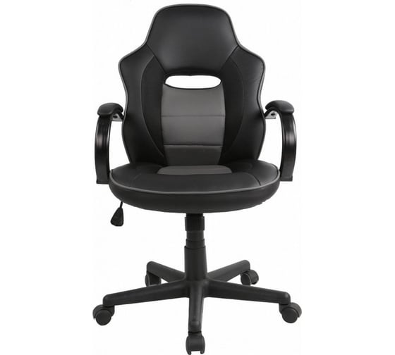 Игровое кресло Easy Chair 659 TPU серое/черное, искусственная кожа, пластик 890222