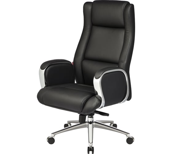 Кресло BN_Jl_Руководителя Echair-545 ML Комус Мебель кожа черная, хром 425118